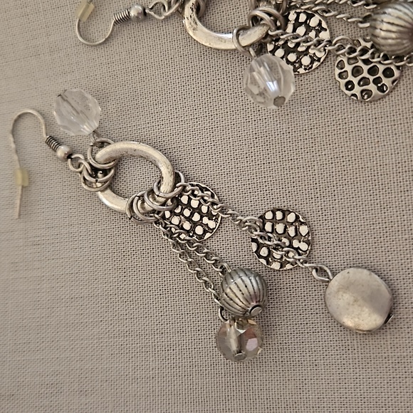 NWOT Silver dangle pierced earrings. Never worn. - Picture 4 of 4